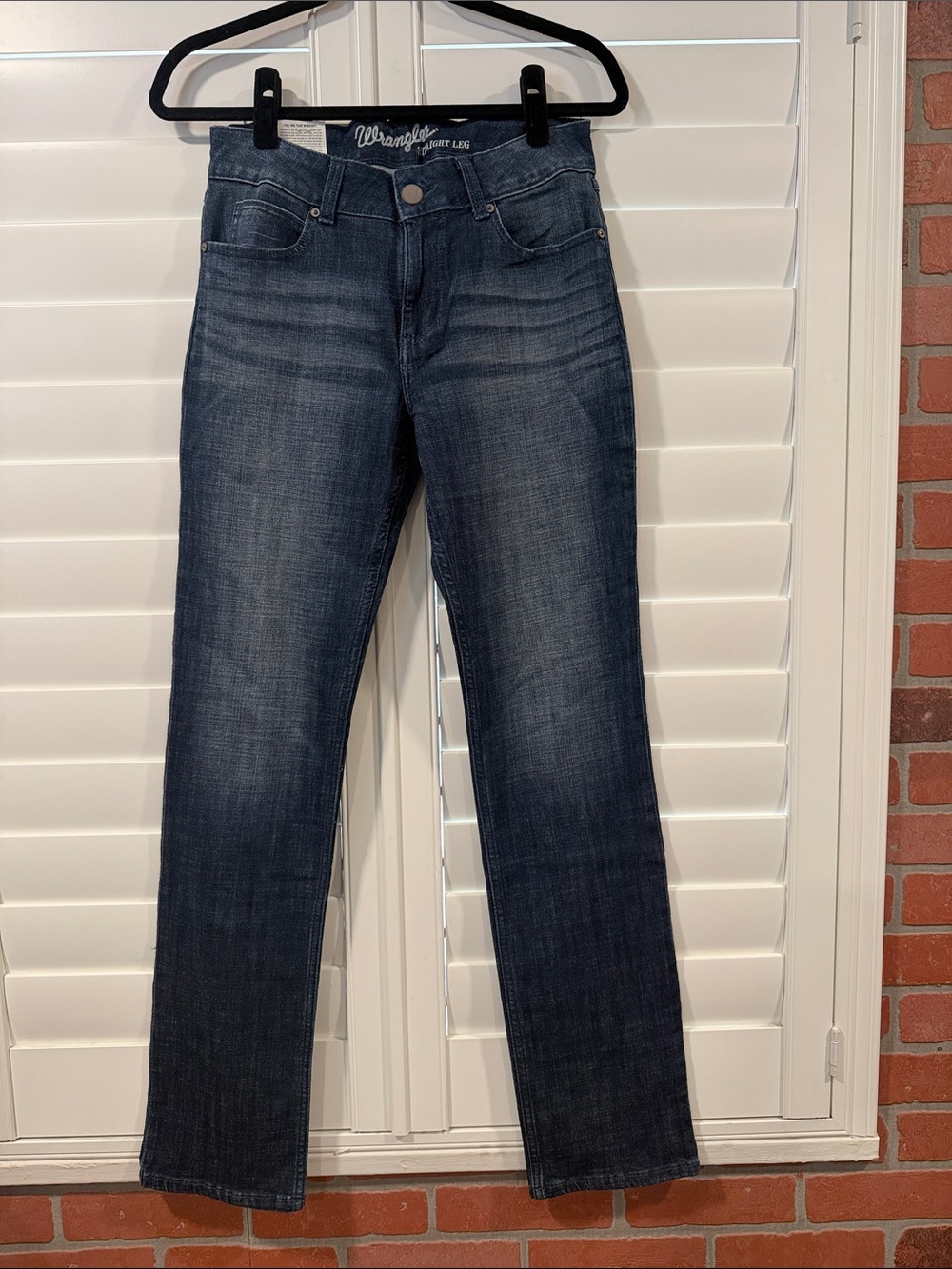 Wrangler Dark Indigo Straight Leg Jeans - Indigo Blue